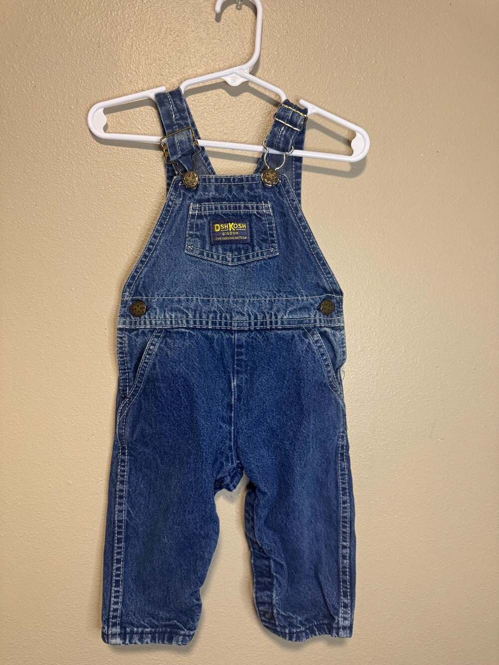 Vintage OshKosh B'Gosh Vestbak Blue Denim Overalls Made in USA